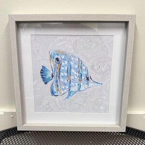Blue and White Fish Art Print